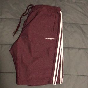 Burgundy adidas mens 2x shorts
